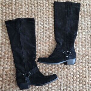Free People Lockhart Harness Suede Pull On Boots Womens 7 Grunge Whimsigoth